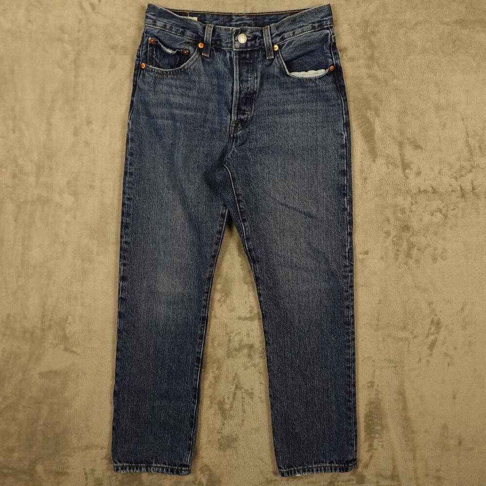 Levi's Jeans 501 Original‎ Fit women's 26 blue denim red tab premium button fly